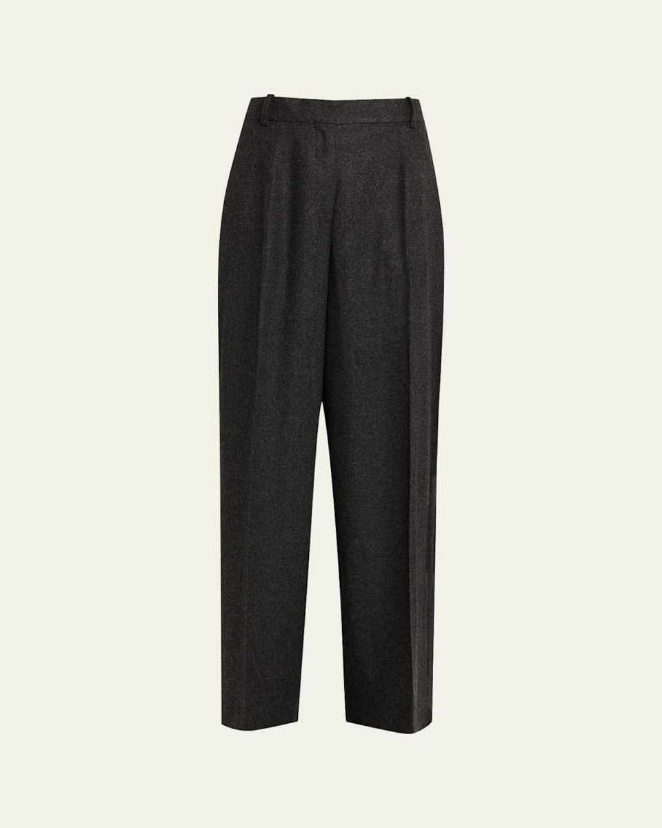 Wide Flannel Trousers